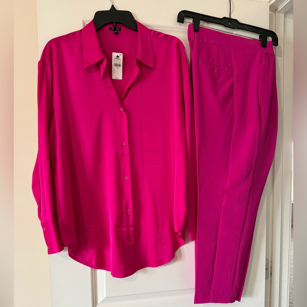 Express Fuchsia Pantsuit-  FREE SHIPPING - Picture 5 of 14